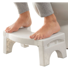 Tabouret de toilette pliable blanc