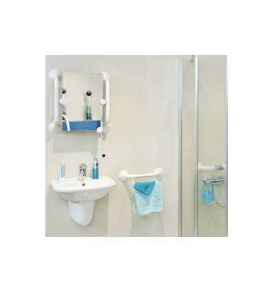 Barre d'appui avec porte serviette pour salle de bain