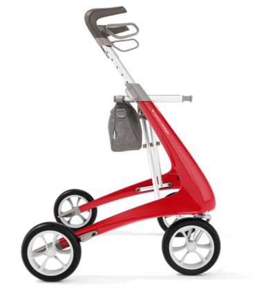 Déambulateur 4 roues léger Carbon Ultralight rouge Mobio