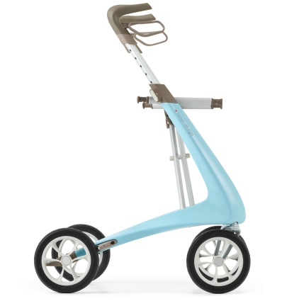 Déambulateur 4 roues léger Carbon Ultralight bleu pastel