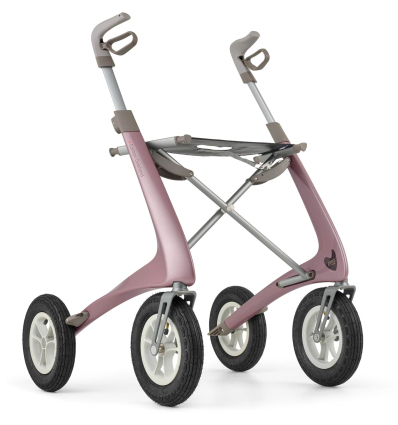 Déambulateur 4 roues léger Carbon Overland or rose
