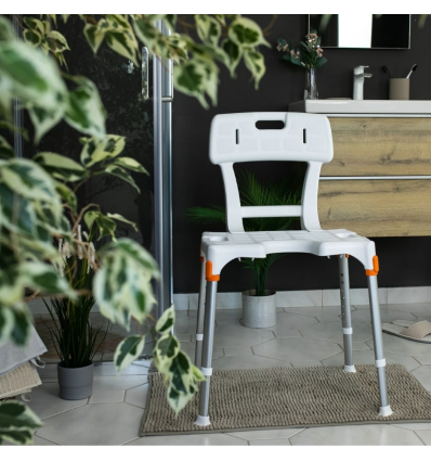Chaise de douche Capri Plus avec découpe anatomique