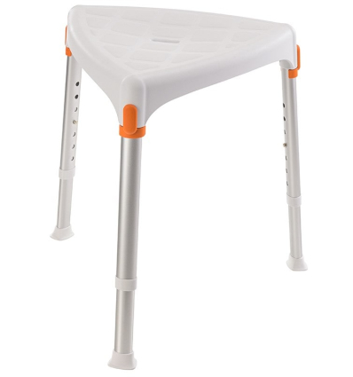 Tabouret de douche triangulaire Capri blanc