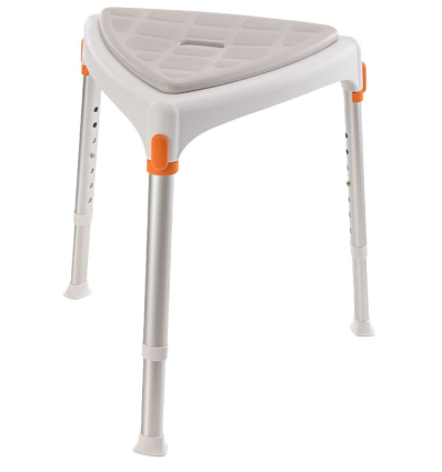 Tabouret de douche triangulaire Capri avec coussin confort