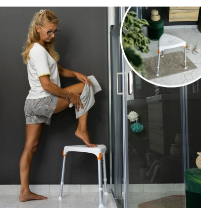 Tabouret de douche triangulaire Capri salle de bain