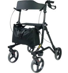Déambulateur 4 roues pliable Néo Strong noir mat
