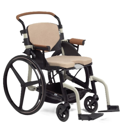 Chaise roulante handicapée pliable Zoof beige mobio