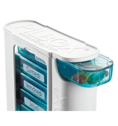 Pilulier hebdomadaire Pilbox 7 avec compartiment