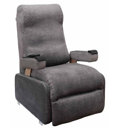 Fauteuil releveur relax électrique 2 moteurs Althea'Up tissu gris chiné