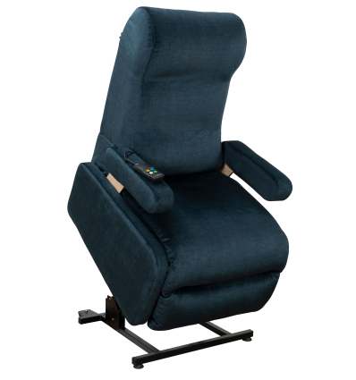 Fauteuil releveur relax électrique 2 moteurs Althea'Up velours saphir bleu