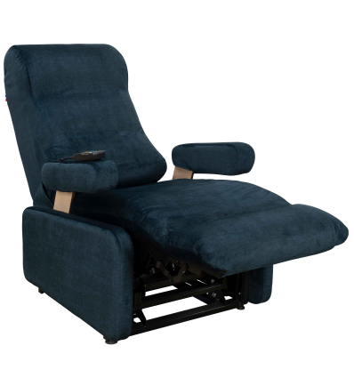 Fauteuil releveur relax électrique 2 moteurs Althea'Up velours saphir bleu