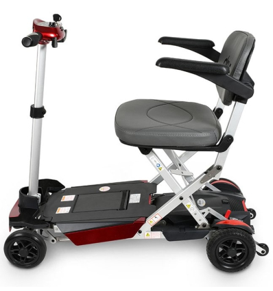 Scooter électrique 4 roues PMR pliable Manual Fold + rouge Drive Devilbiss