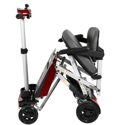 Scooter électrique 4 roues PMR pliable Manual Fold + rouge Drive Devilbiss