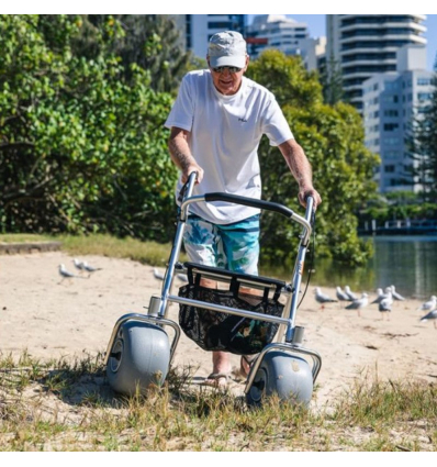 Déambulateur 4 roues tout terrain pour la plage Wheeleez AccessWalk
