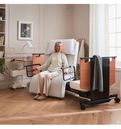 Lit médicalisé électrique 1 personne rotatif et releveur Orbit