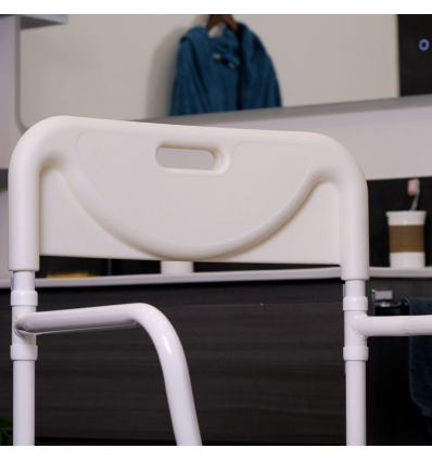 Chaise de douche pliable à roulettes Tobago