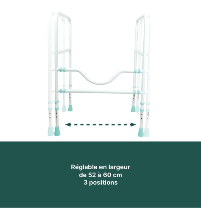 Accoudoir de toilette réglable en largeur Prima