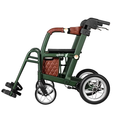 Déambulateur chaise roulante 2 en 1 pliable Glide