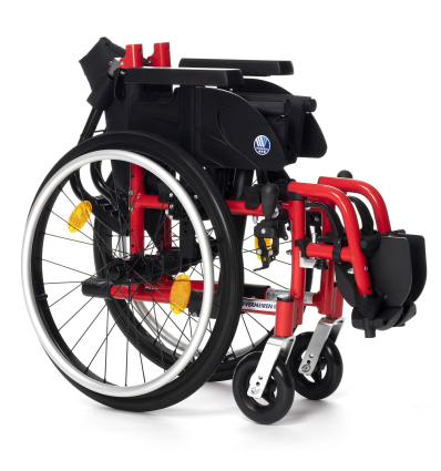 Fauteuil roulant enfant dossier fixe Eclips X2 Kids Vermeiren rouge pliant