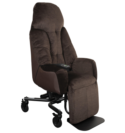 Fauteuil à pousser électrique Liberty E II velours marron Innov