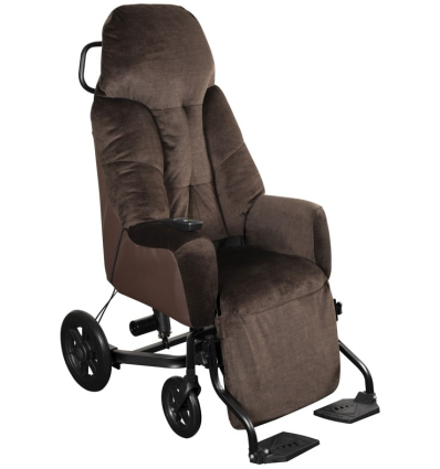 Fauteuil à pousser électrique Evasion E II velours marron Innov SA