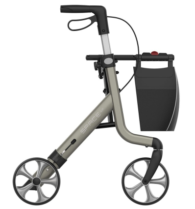 Déambulateur 4 roues léger et pliable Space LX Rehasense champagne
