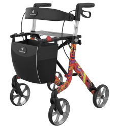 Déambulateur 4 roues léger et pliable Space LX Artline Rehasense Flower