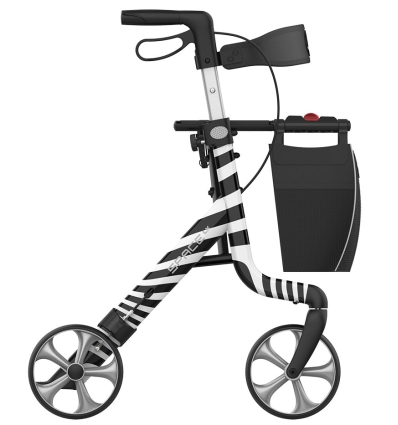 Déambulateur 4 roues léger et pliable Space LX Artline Rehasense Zebra
