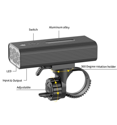 Lumière rechargeable pour déambulateur et fauteuil roulant