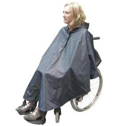 Cape de pluie imperméable pour fauteuil roulant Poncho Plus