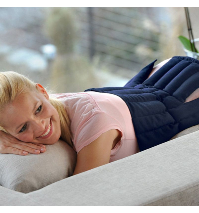 Coussin chauffant en graine de lin Linum Anatomic Sissel bleu pour le dos