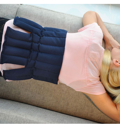 Coussin chauffant en graine de lin Linum Anatomic Sissel bleu pour le dos