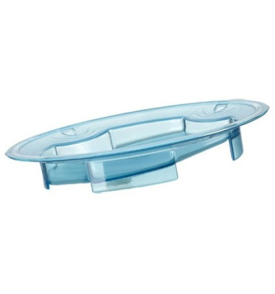 Assiette ergonomique adulte antidérapante incurvée Saint Romain bleu