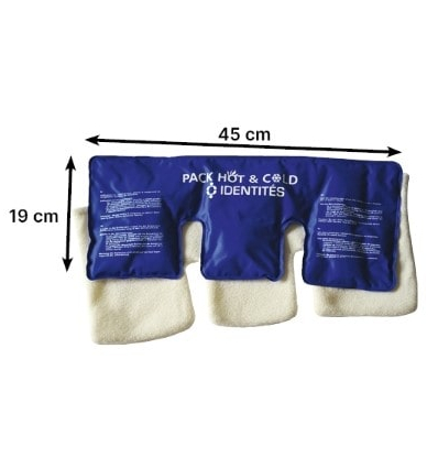 Dimensions de la compresse chaud froid cervicale Hot Cold Tri-Section