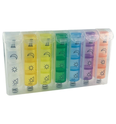 Pilulier semainier Pop pour médicaments multicolore