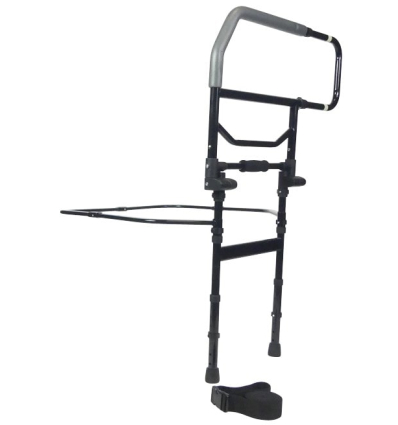 Barrière de lit adulte escamotable et rabattable sur pied