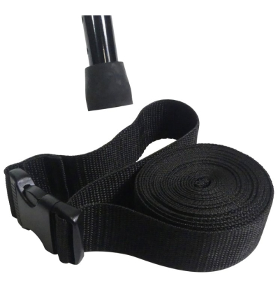 Barrière de lit adulte escamotable et rabattable sur pied avec sangle