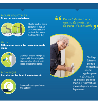 Rehausseur de prise électrique Star Plug