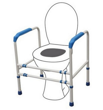 Accoudoirs WC réglables pour les toilettes