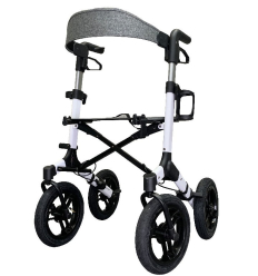 Déambulateur 4 roues tout terrain avec roues gonflables Neo Fun blanc