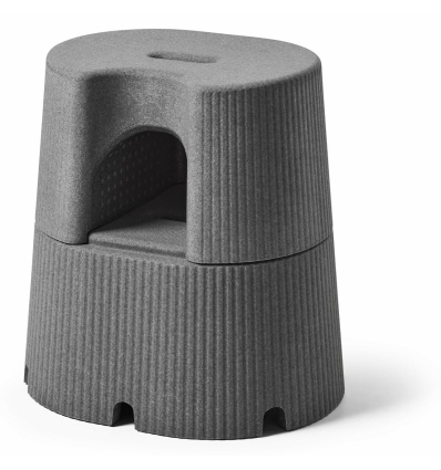 Marche pied et tabouret de bain Dorica By Acre gris