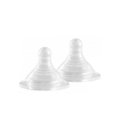 Lot de 2 tétines anti-coliques pour biberon de lait Seinbiose