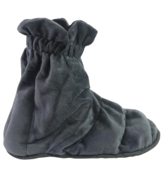Chaussons chauffants micro-ondes graines de lin gris