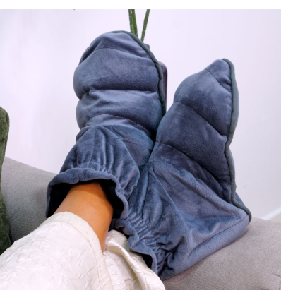 Chaussons chauffants micro-ondes graines de lin