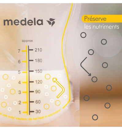 Sachets de conservation du lait maternel Easy Pour Medela