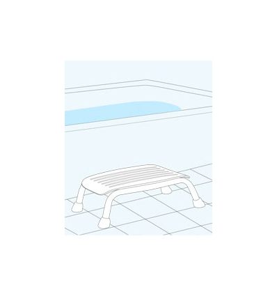 Marche pied antidérapant douche et baignoire Let's Step TrustCare