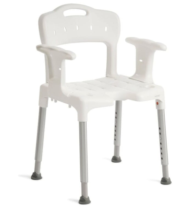 Chaise de douche avec accoudoirs Etac Swift blanc