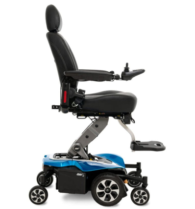 Fauteuil roulant électrique releveur handicapé Jazzy Air 2 bleu
