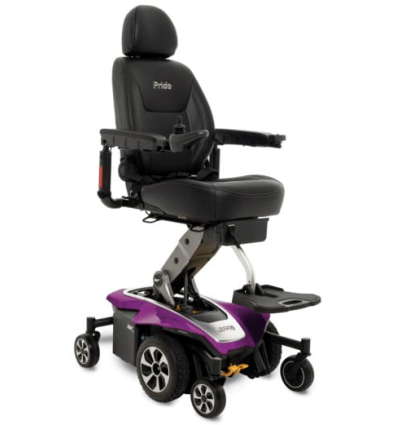 Fauteuil roulant électrique releveur handicapé Jazzy Air 2 rose violet