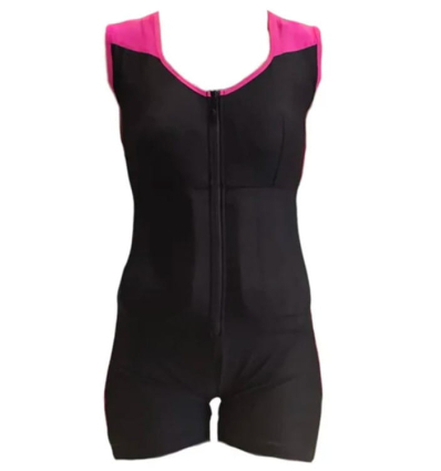 Maillot de bain 1 pièce flottant pour femme Plouf noir et rose